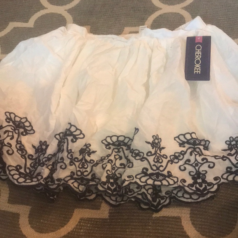 White and blue skirt